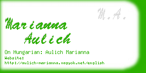marianna aulich business card